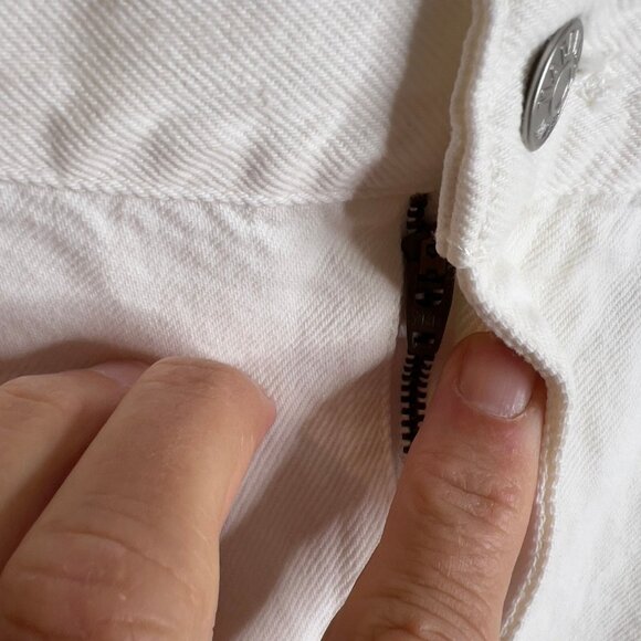 Madewell $110 The Rilee Denim Midi SKirt White Size 33 NQ802 - Picture 6 of 10